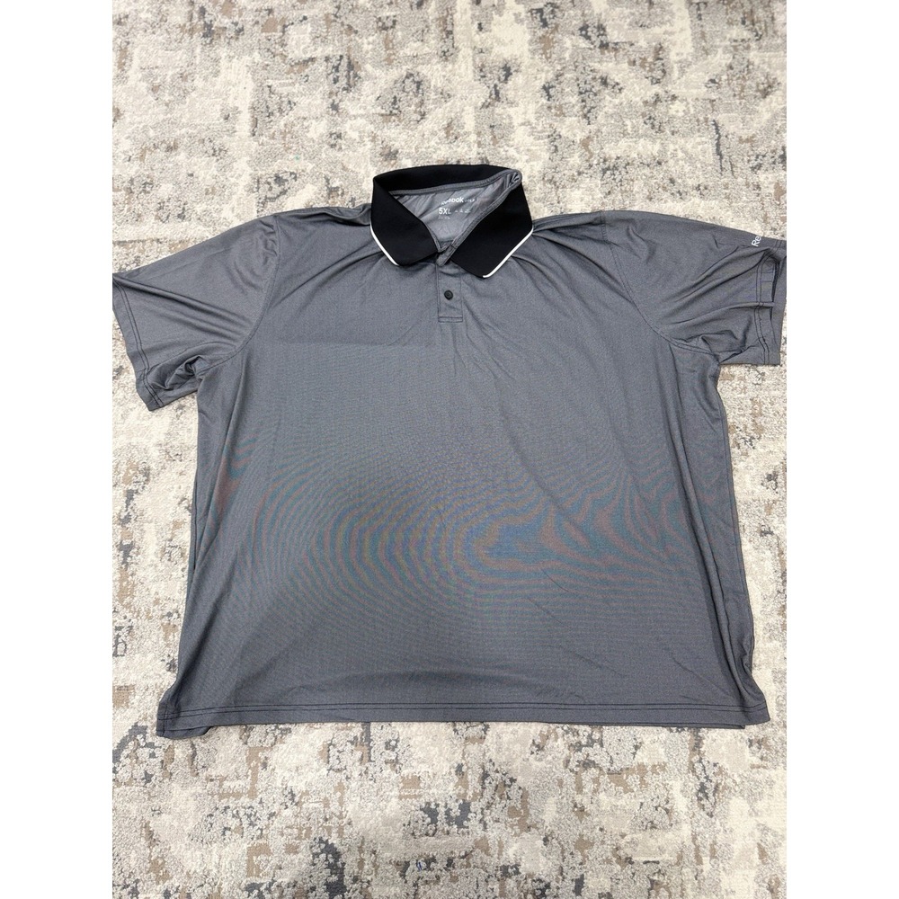 Reebok Shirt Men's size 5XL golf Performance Big Stretch flex Gray logo casual